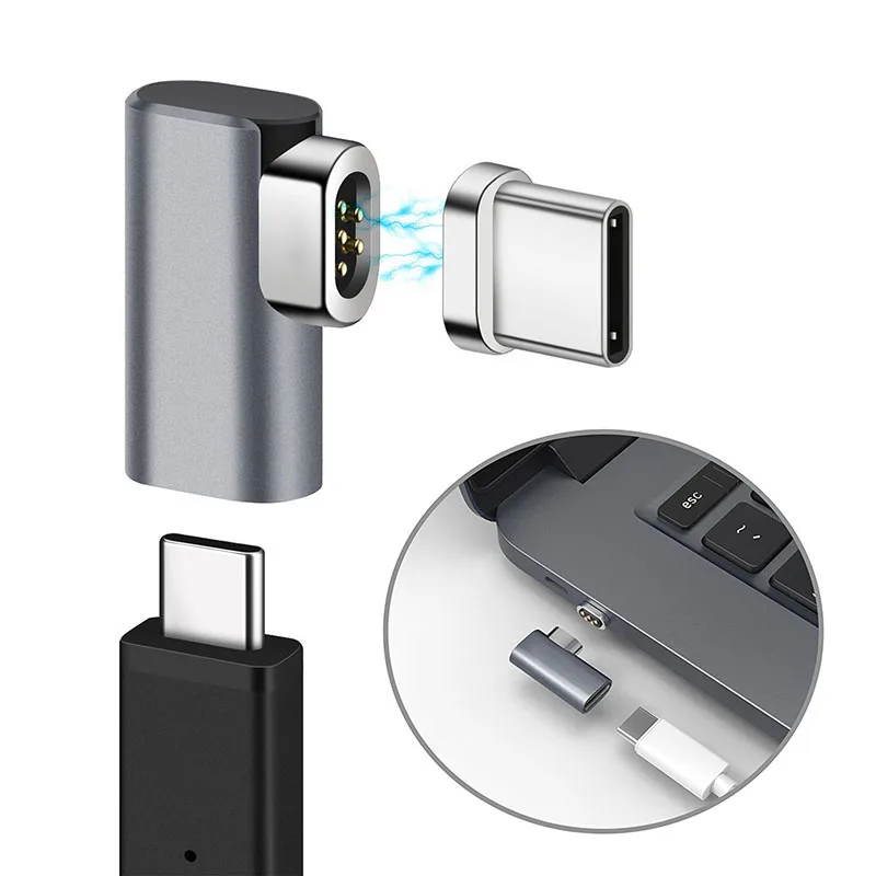 Магнитная Быстрая зарядка поддержка 4.3A прямоугольный usb type C к USB C зарядное устройство адаптер конвертер для Apple Macbook