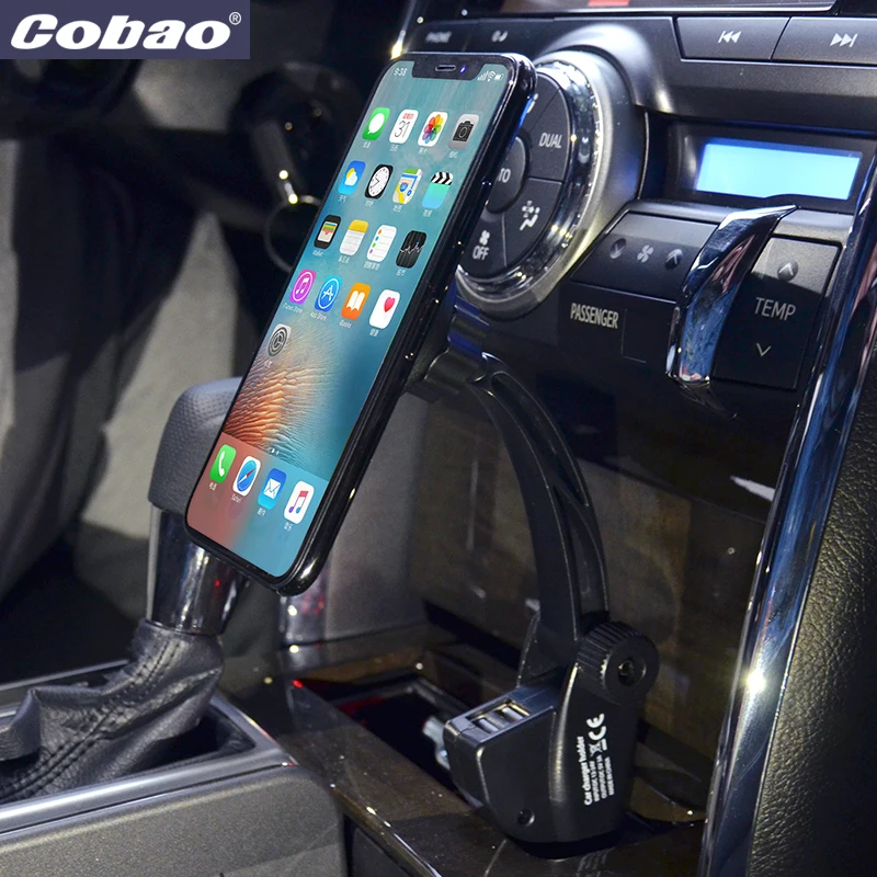 Cobao магнитный автомобильный держатель для телефона с 2 зарядными usb портами