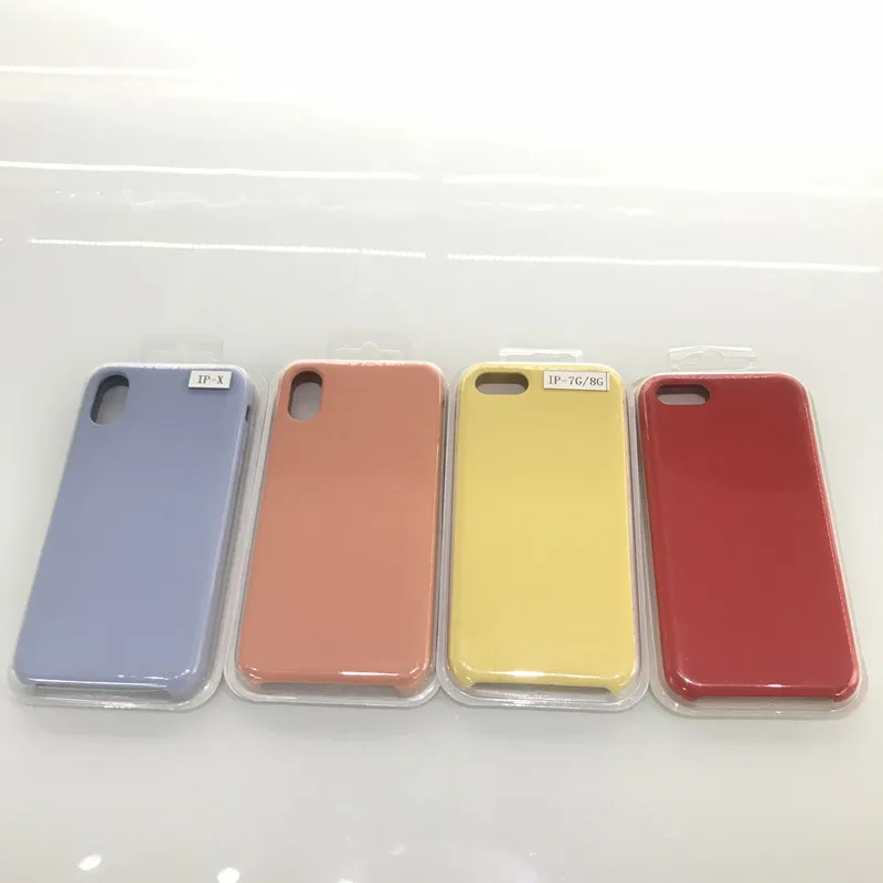 

Candy Color Silicone Rubber Phone Case for iPhone 7 8 Plus X XR Xs Max Microfiber Protective Case Cover