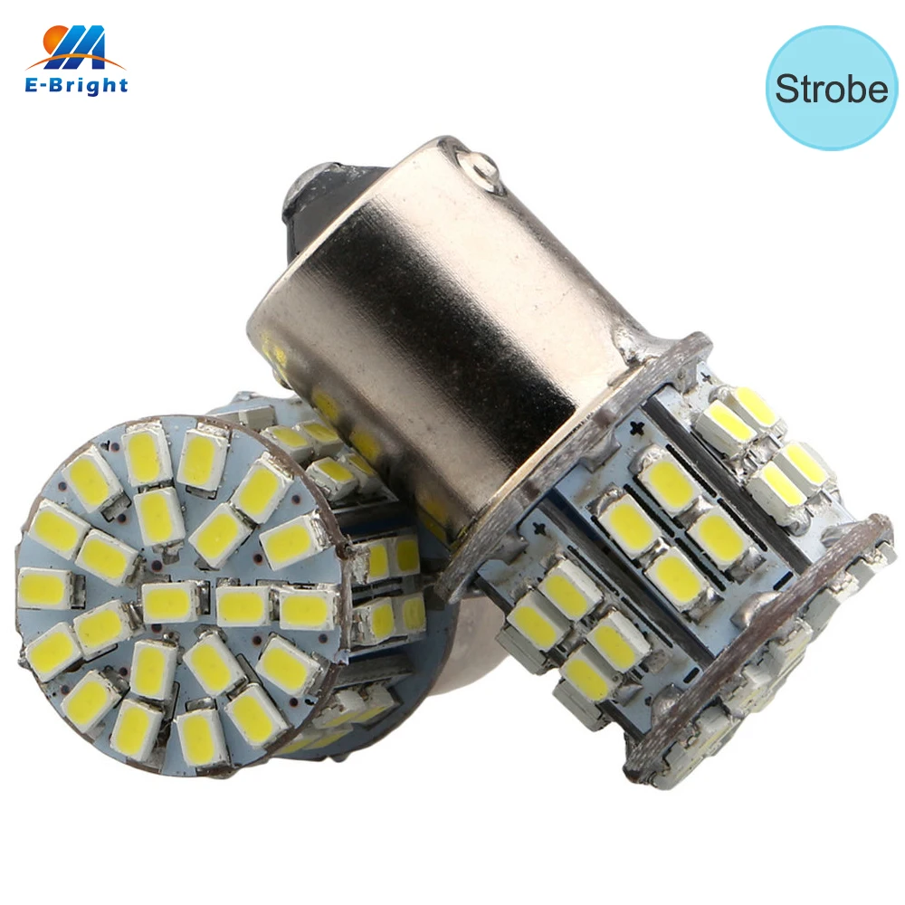 Flash 10X S25 BA15S 1156 50 SMD 50LED 1206 1157 BAY15D Brake Light Tail Lamp 12V Auto Car Led Bulbs Strobe Lights 2 Modes | Автомобили и