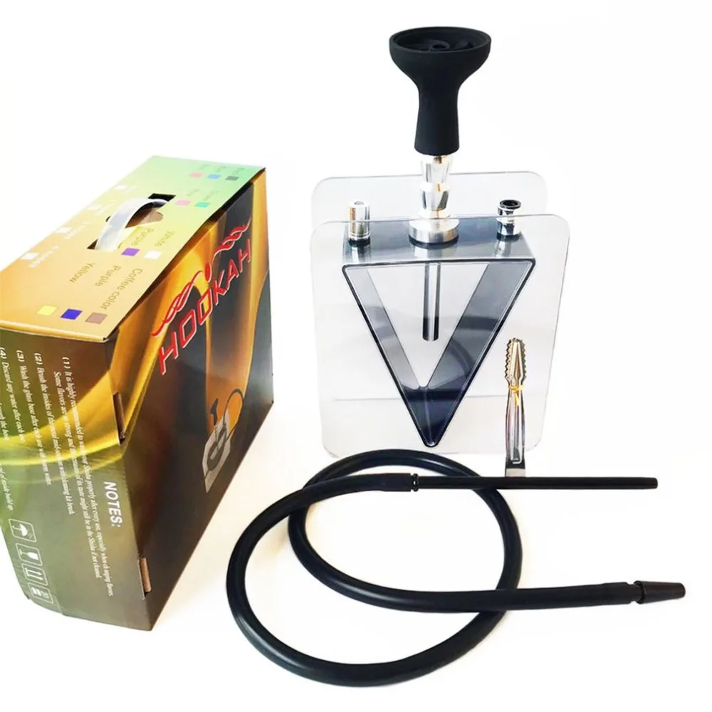 Koop Kleine Size Roken Waterleidingen Transparante Arabische Stijl Glas Waterpijpen Enorme Damp Shisha accessoires Chicha Vaporizer Narguiles