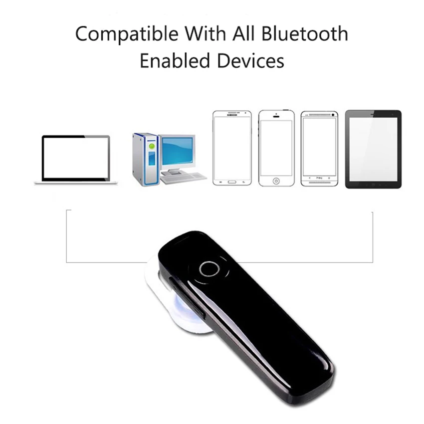 Гарнитура Bluetooth M165 мини 4 2 Беспроводной одностороннее Hands free с микрофоном в ухе