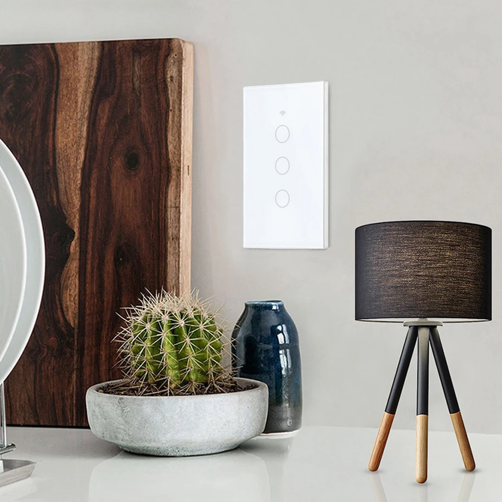  Smart Switch 1-3Gang US Standard WiFi & RF 120 Type Smart Wall Touch Light Switch Smart Home Automa - 32999544090