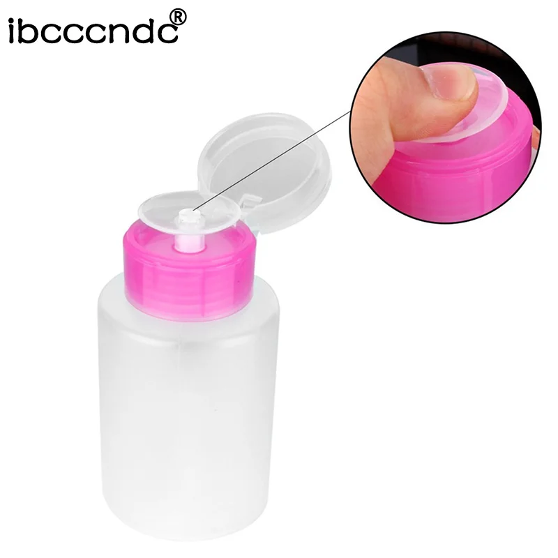 

60ML Empty Clear Pump Dispenser Perfume Bottle Container for Acetone Polish Remover Alcohol Liquid Essential Oil Travel Bottle