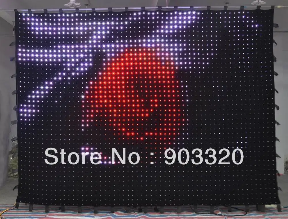 

Wholesale Price P20 2M*3M SD Card Mode LED Vision Curtain With DMX And Remote Control Function,LED Video Curtain