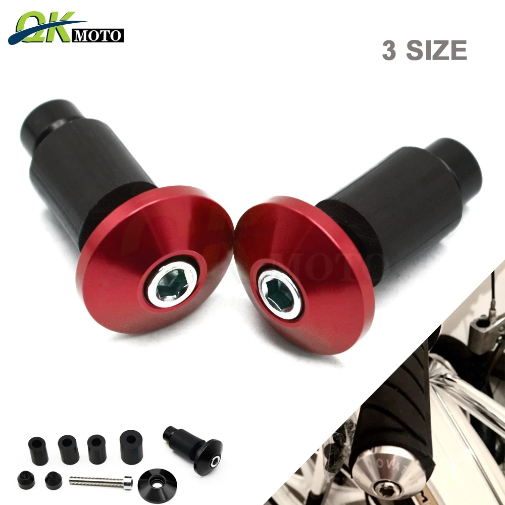 

Universal Motorcycle Handlebar Grips Ends Hand Bar Ends For YAMAHA XJR FJR 1300 1200 FZR TMAX 530 500 Aprilia GPR125 3 size