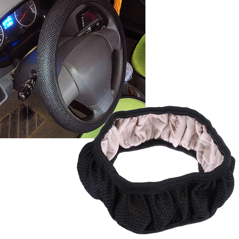 

Auto Car 3D nylon fabric Steering Wheel Cover mesh steering-wheel covers anti-slip covers 38CM/15'' A for cars