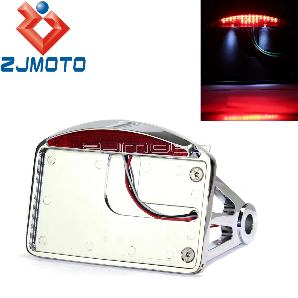 Motorcycle License Plate Side License Plate Bracket without Tail Light License Plate Bracket Chrome 
