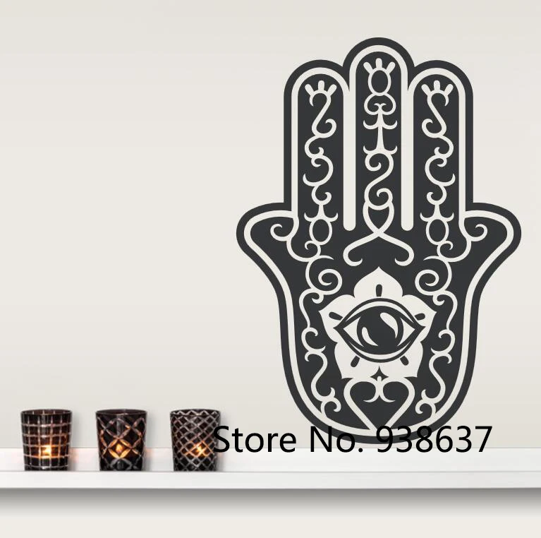 Hamsa Vinyl Wall Decals Bedroom Decoration Evil Eye Wall Stickers