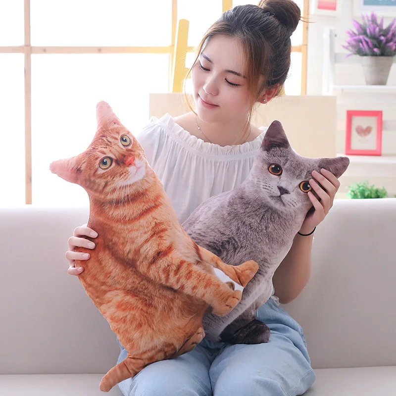 50 см мягкие 3D моделирование мягкие игрушки для кошек двустороннее сиденье диван подушка милые плюшевые животные кошки куклы игрушки подарки на день рождения