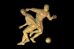 3D модель футбольный со спортсменами рельеф статуя для фрезерный станок с ЧПУ Artcam Aspire type3 STL Format файл M453