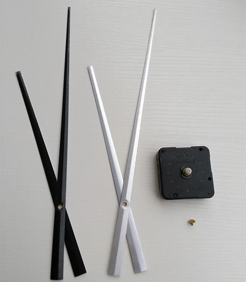 100 Sets Wholesale Big Hands Clock 13.5MM Shaft Quartz Clock Movement Mechanism Kits DIYin