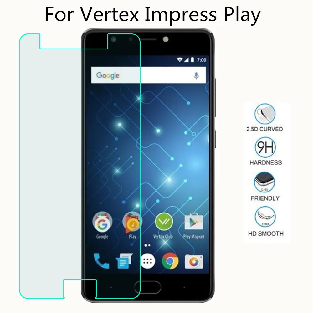 Новое защитное стекло для телефона Vertex Impress Play закаленное смартфона Передняя
