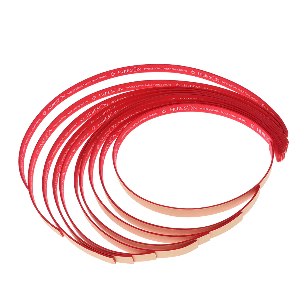 10 Pcs  49 x 1.2 x 0.1cm Table Tennis Racket Edge Tape Ping Pong Racket Side Tape Racquet Bat Side Sponge Protect Red / Black