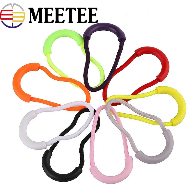 25Pcs 31x60mm PVC Cord Zipper Pullers Rope Ends Lock Pulls Replacement Clip Slider Travel Bag Garment Accessories|Бегунки для молнии|