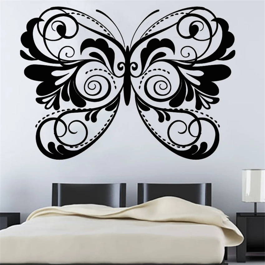 Vinyl Art Wall Decal Detachable Home Decor Big Butterfly Sticker Bedroom Removable Nursery Kids Room U1011 | Дом и сад