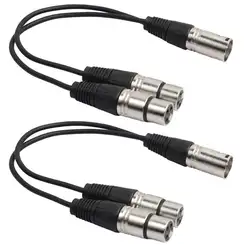 0,3 M XLR Male/Female to XLR Female/Male проводной микрофон Pro сплиттер кабеля Y-Cable Series (XLR to Dual XLR)