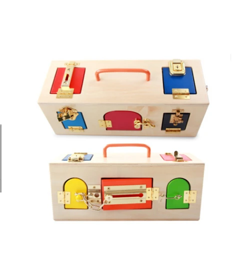 Montessori Wooden early education puzzle Baby Early Unlock Toys Kindergarten Intelligence Teaching Tool