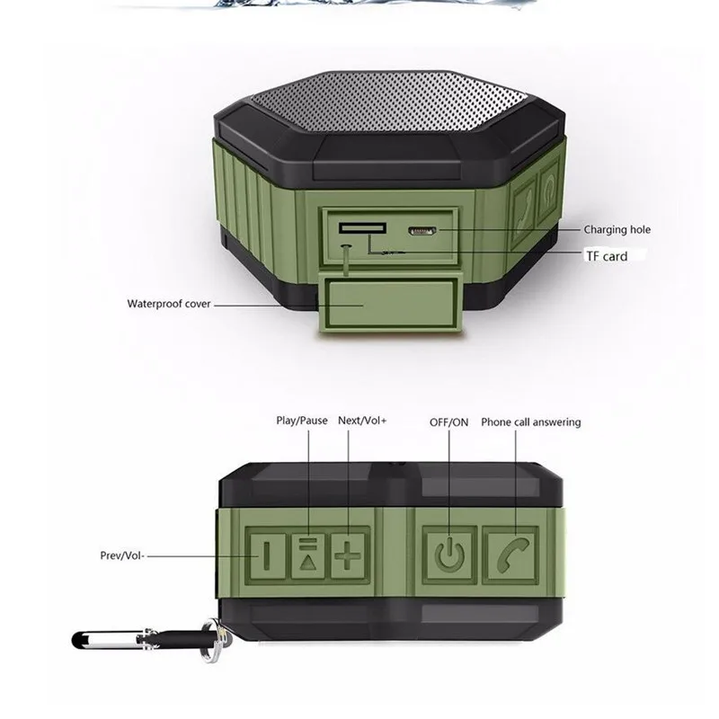 5 Woofer Bluetooth Speaker Sport Outdoor Portable Mini Loud Speaker FM radio USB TF Card for iPhone Xiaomi Samsung Phone Speaker