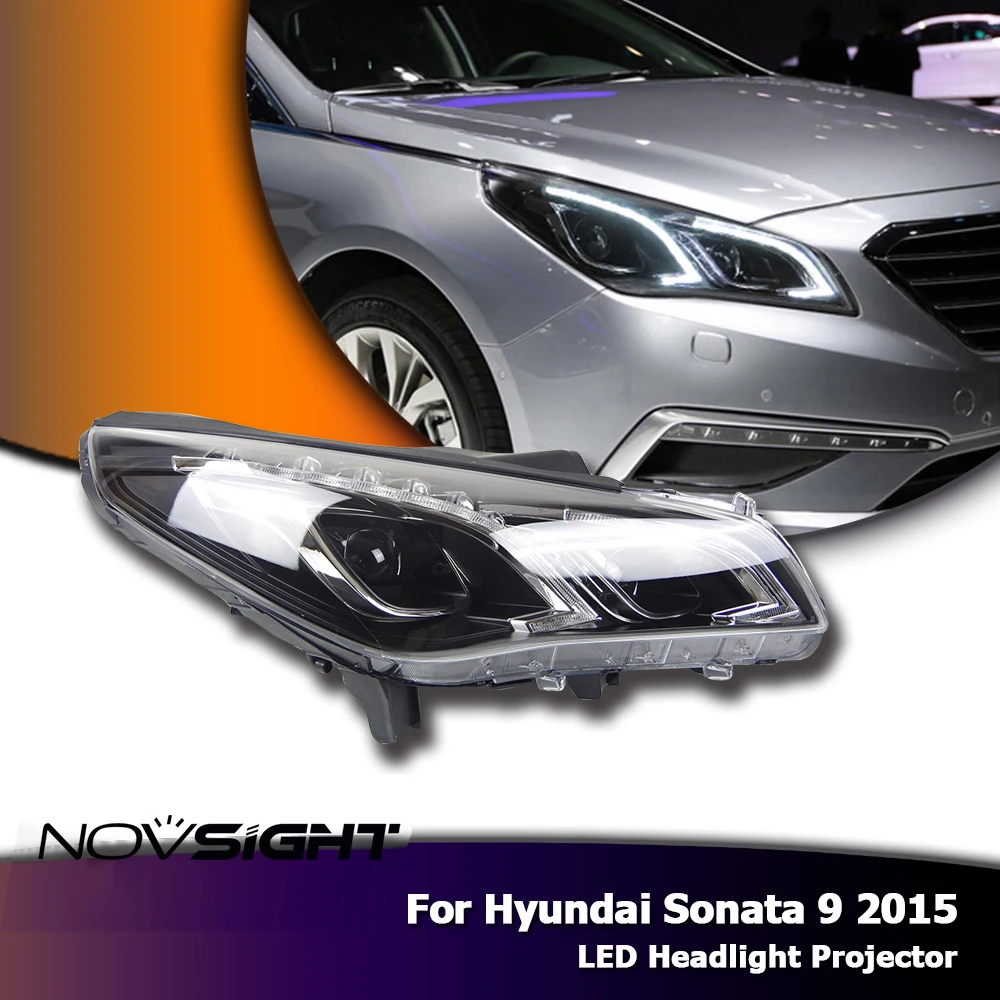 Светодиодный проектор NOVSIGHT для hyundai Sonata 9 2015 2 шт.|Фара авто в сборе| |