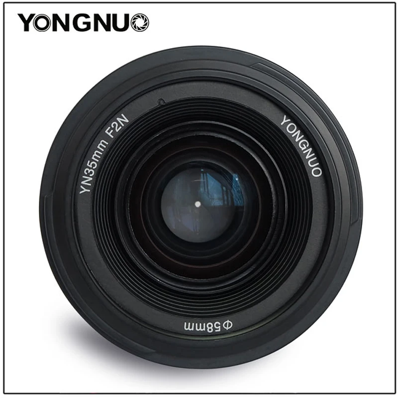 35 мм Объектив Светодиодная лампа для видеосъемки Yongnuo YN35mm F2.0 широкоугольный объектив с фиксированным фокусным расстоянием цифрового однообъективного зеркального фотоаппарата объектив для canon 600d 60d 5DII 5D 500D 400D 650D 600D 450D 60D 7D