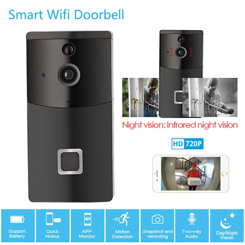 

Waterproof WIFI Doorbell Camera video-eye IP Video Intercom Wireless Visual Doorbell Dooreye Surveillance Night Vision Visual