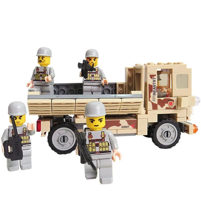 KAZI-84027-Combat-Troops-Personnel-Carriers-Army-Truck-Building-Blocks-Military-Bricks-Kids-Educational-Toys-action
