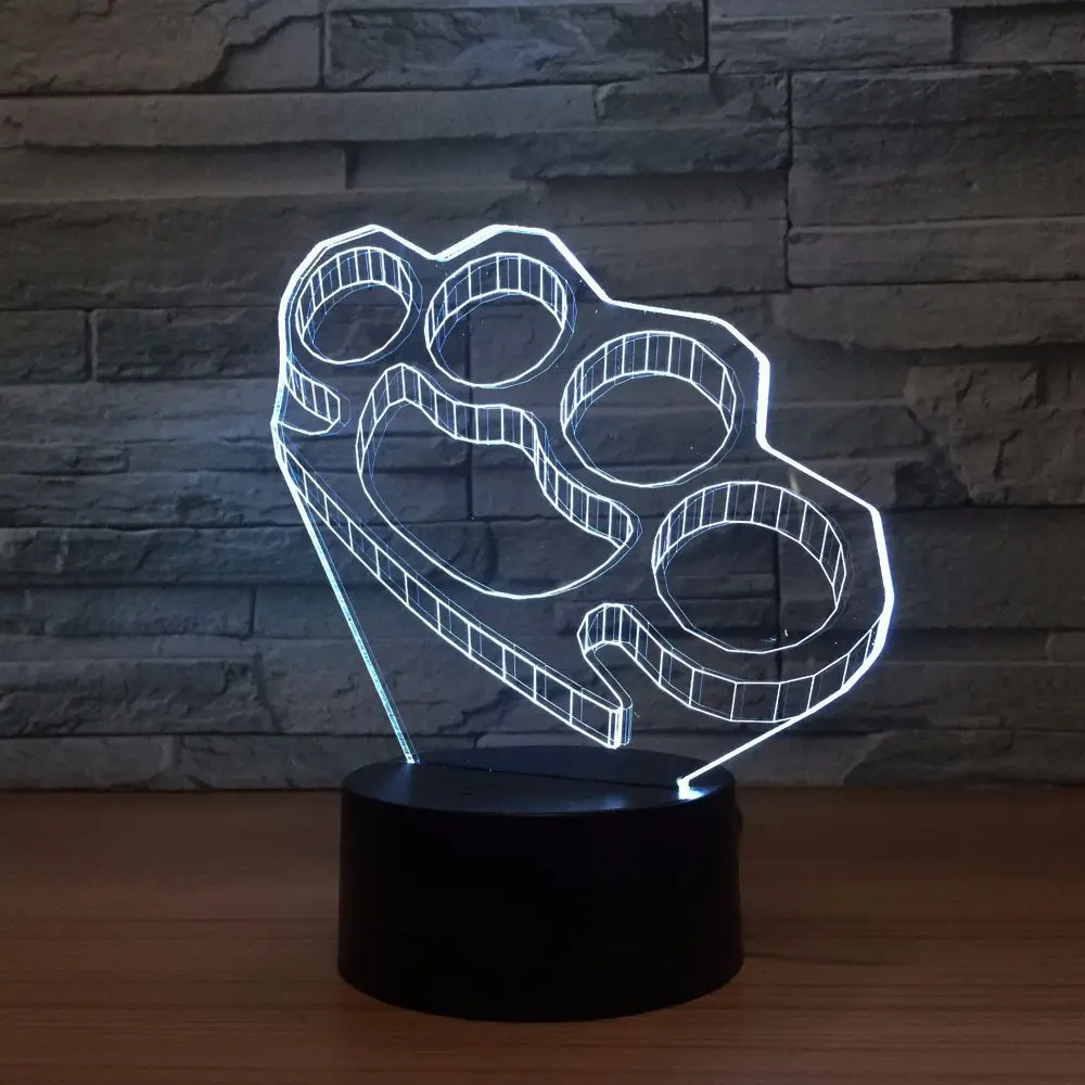 3D светодиодный ночник самооборона ручной застежками акрил творческий Usb Light ночники, современный творческий Usb лампа быстрая прямая