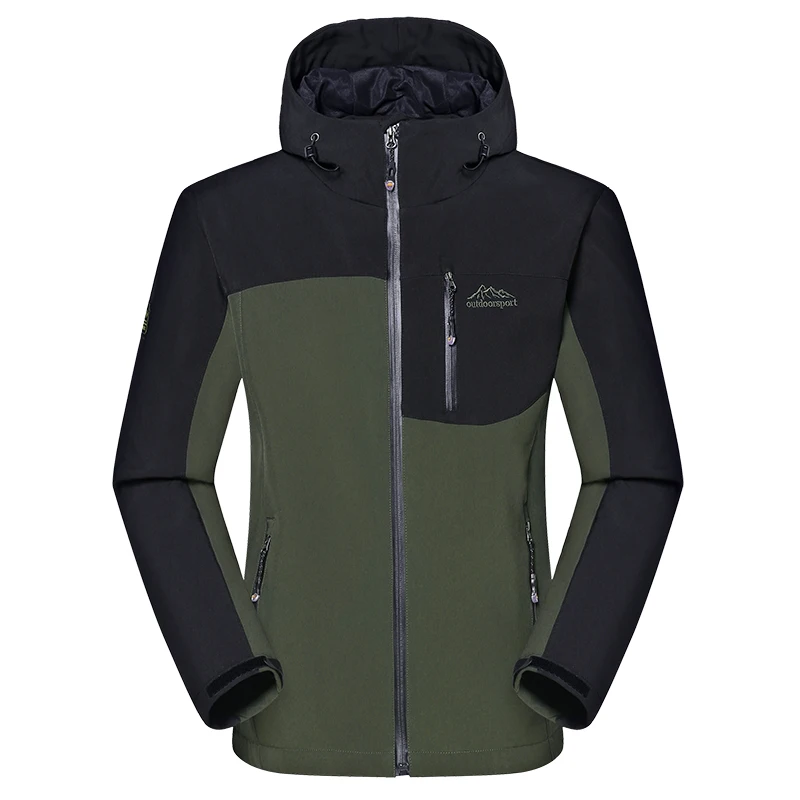 Goede Lente Herfst Waterdicht Winddicht Jas Soft Shell Tactische Jas Mannen Windjack Fleece Warm Casual Kapmantel Uitloper 5XL