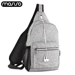 MOSISO Anti theft Crossbody Сумка Черный Грудь пакеты для мужчин зарядка через usb повседневное сумки водоотталкивающая поясная сумка для путешествий