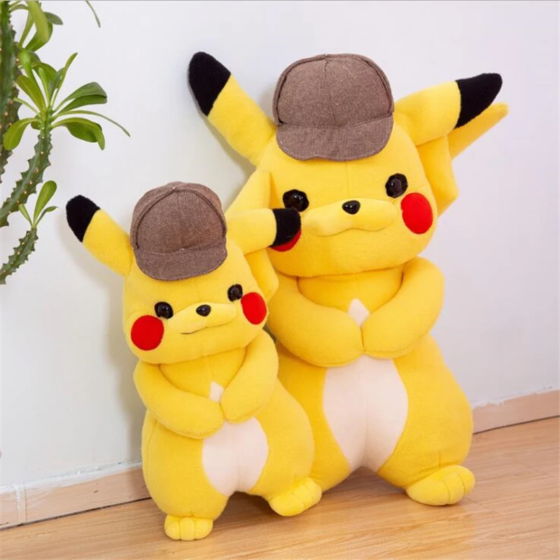 giant detective pikachu plush