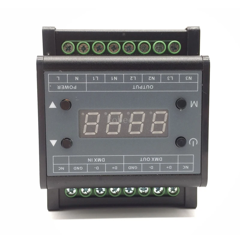 

DMX302 led DMX triac dimmer brightness controller AC90V-240V Output 3channels 1A/CH High voltage led dimmer for led panel light