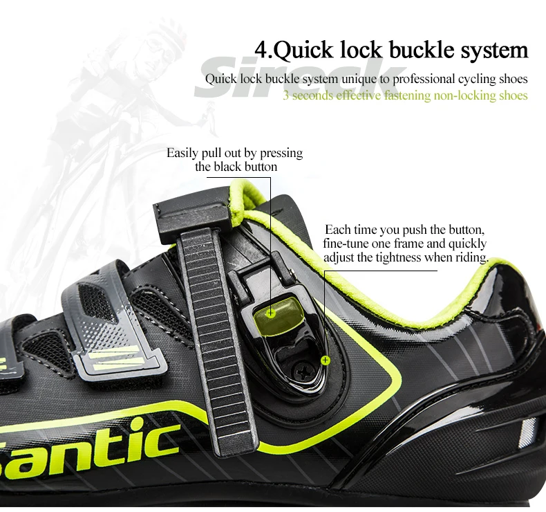 Santic Cycling Shoes Men Women MTB Mountain Road Bike Shoes Rubber Anti-slip Unlocked Bicycle Shoes Zapatillas Ciclismo