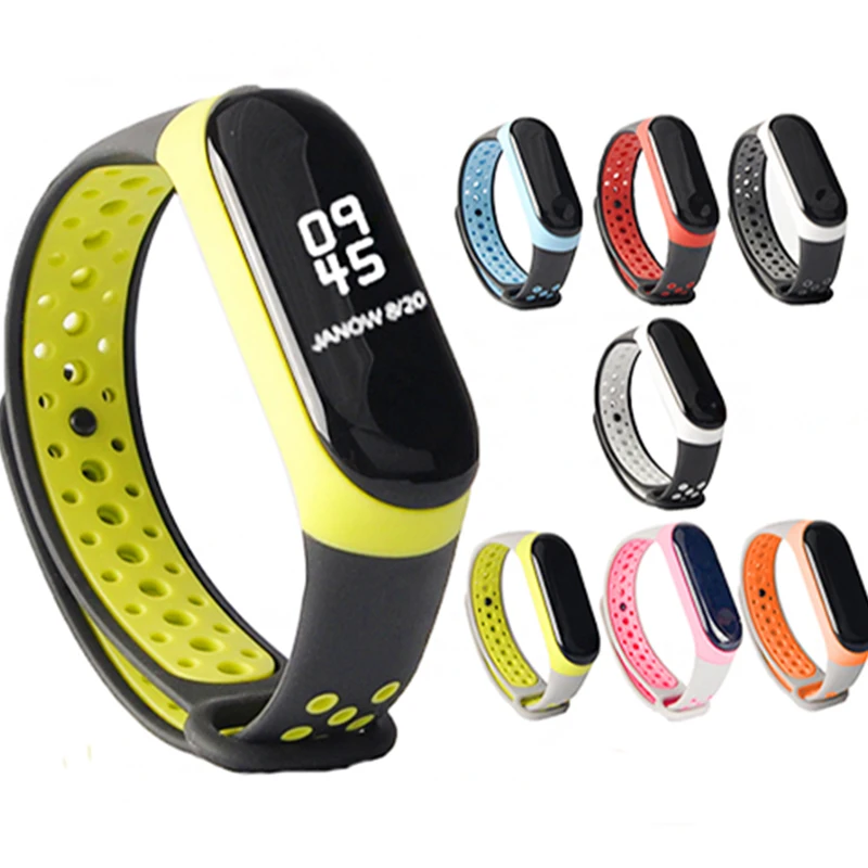 Умный Браслет Mi 3 4 ремешок mi band силиконовый для смарт часов xiaomi band3 браслет на