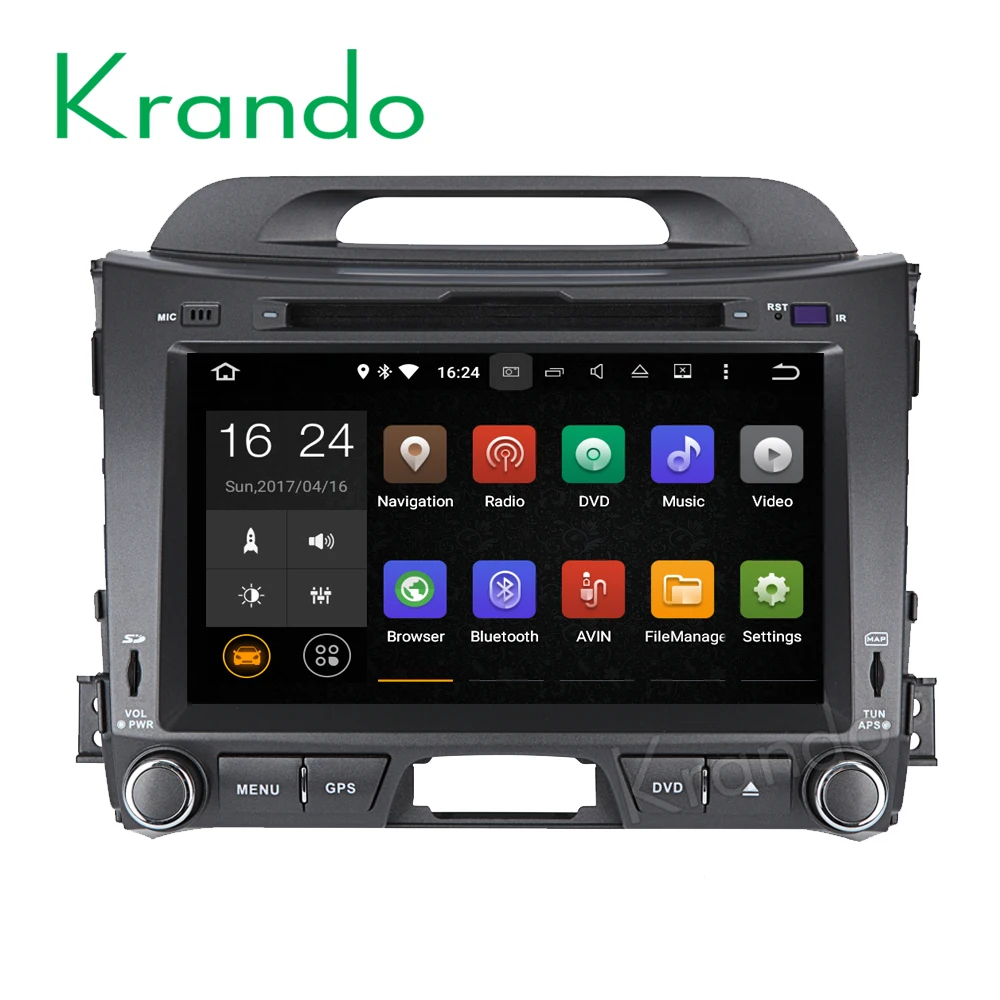 Excellent Krando 8" Android 9.0 car navigation multimedia system for Kia Sportage 2010-2014 audio radio gps dvd player 0