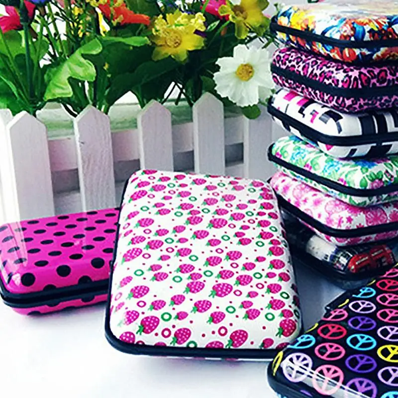 

1Pcs Aluminum Flower Printing Card Case Protection Pocket Business ID Credit Card Holder Wallet Waterproof Case Box