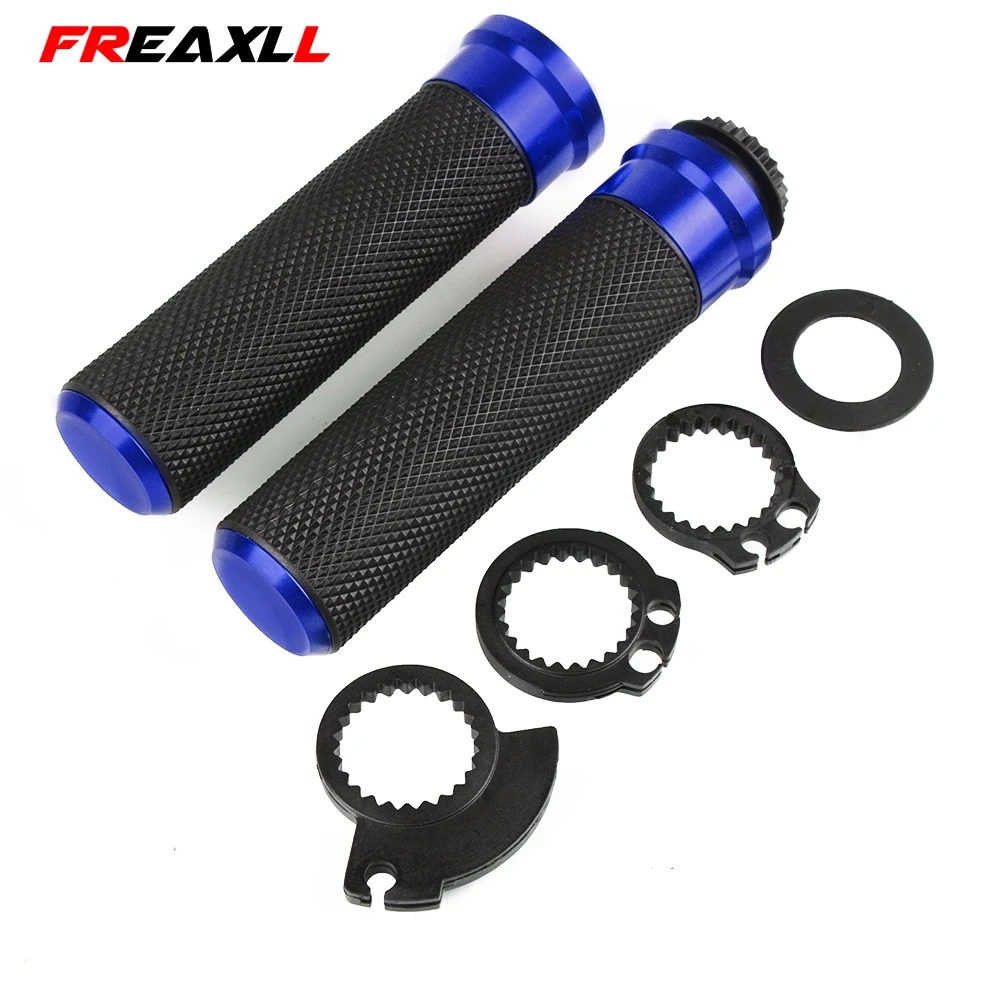 22mm7/8 ''ручка мотоцикла бар аксессуары Руль Ручки для SUZUKI AN125 AN200 AN400 AN650 BURGMAN 650 400 125 200 - Цвет: Blue