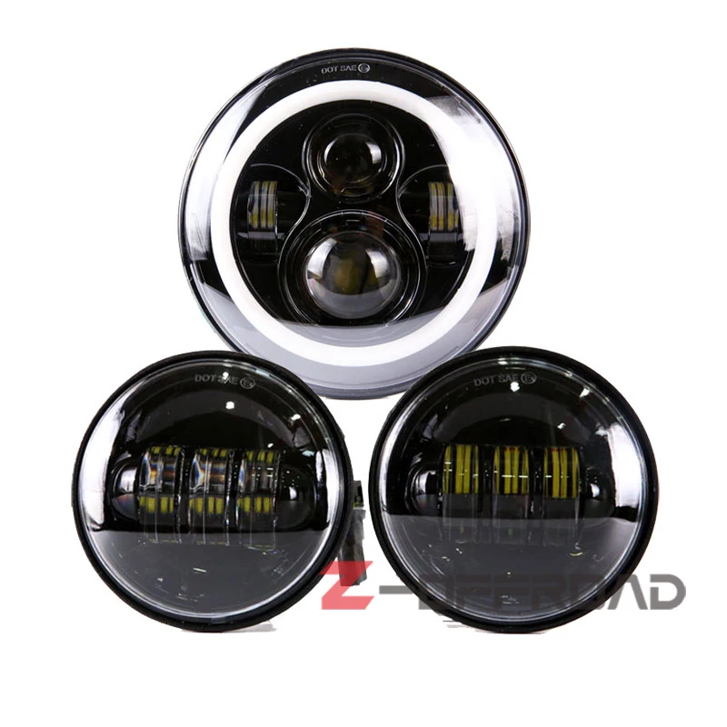 

Headlight For Universal Motorcycle Parts 7" LED Motor Headlight 4.5" 4 1/2 inch Passing Light For Touring Softail Classic
