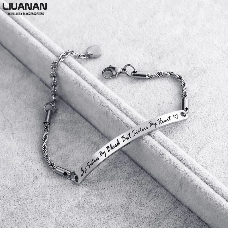 SOUL SISTERS Necklace FRIENDSHIP Best Friends SILVER Inspiration Metal Bar Gift