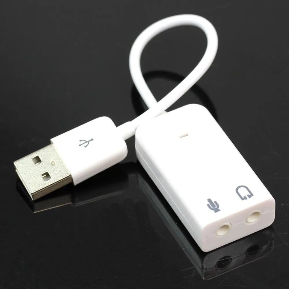 Внешняя звуковая карта USB 7 1 20 см 2 0 каналов с разъемом для наушников и микрофона 3 5