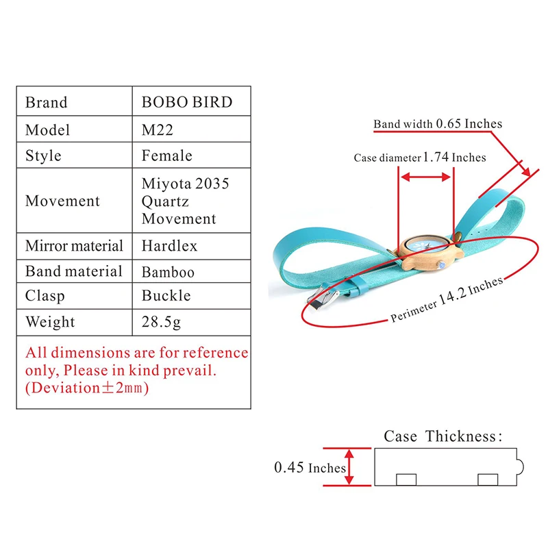 35 мм BOBO BIRD Роскошные Брендовые женские наручные часы деревянные часы женские кварцевые часы relogio feminino