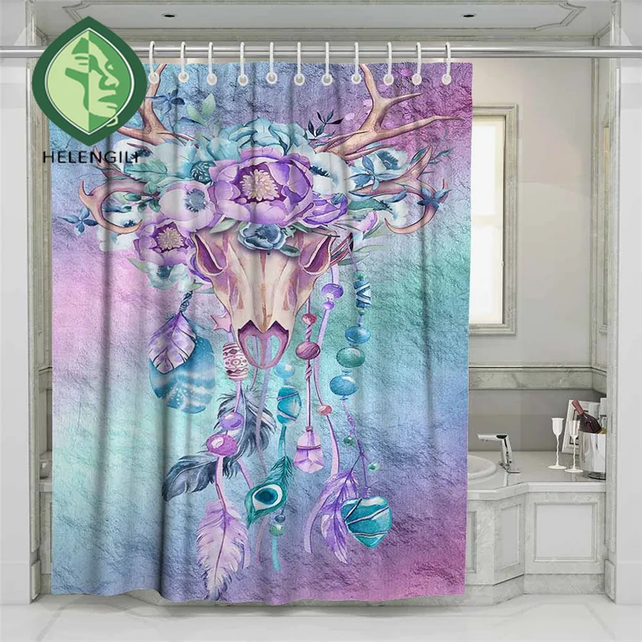 

3D Beach Dream Catcher Bohemia Shower Curtain Bathroom Waterproof Polyester Printing Curtains for Bathroom Shower