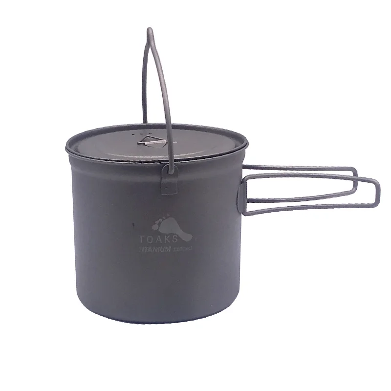 Tazas 1100 ml utensilios ultraligero de titanio olla sartén acampar al aire libre tazón de titanio Picnic