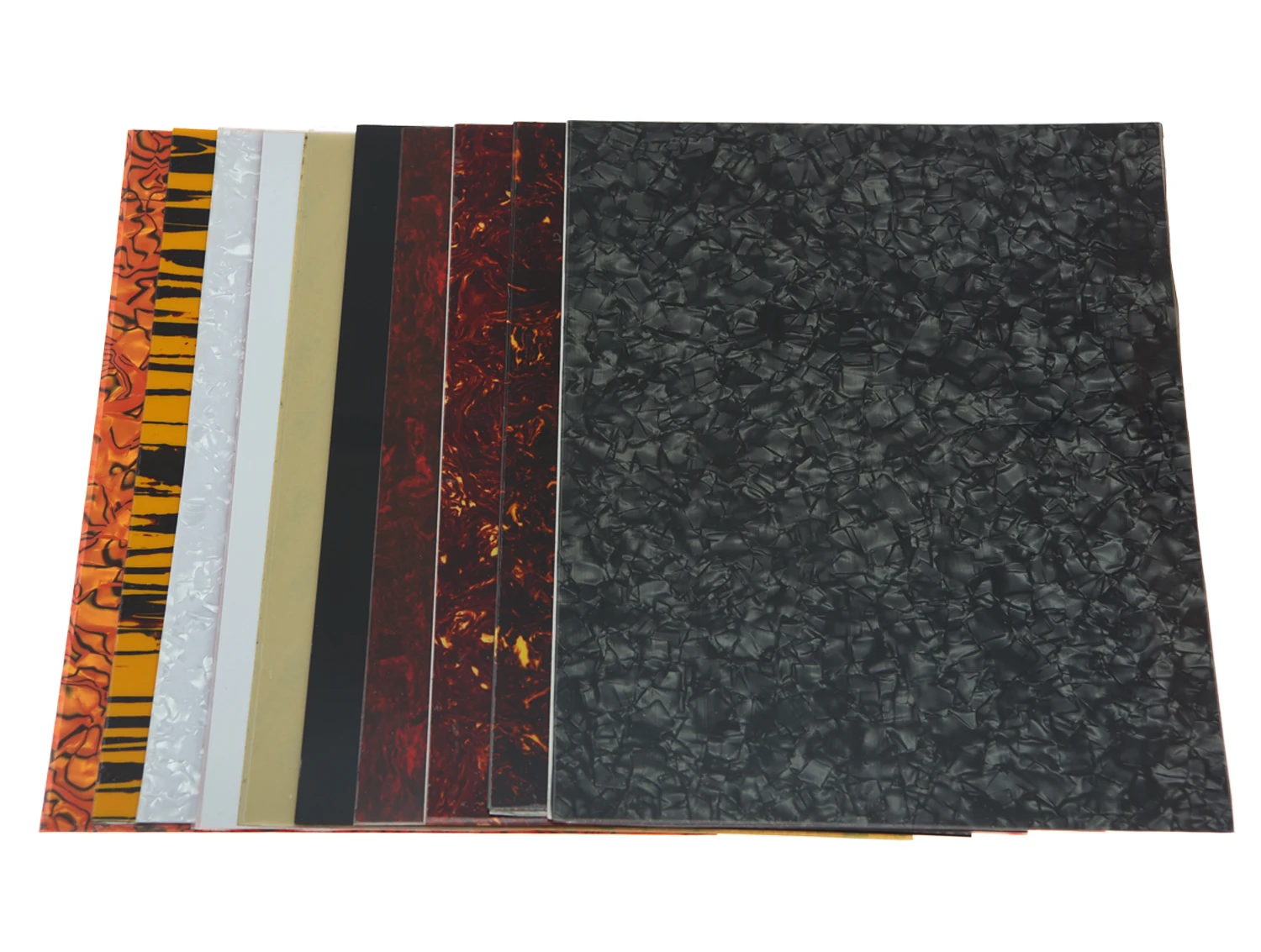 KAISH 25x20cm Acoustic Guitar Self Adhesive Scratch Plate Sheet Pickguard Material Sheet 10 Colors Available
