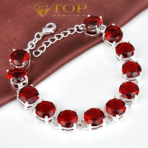 Free Shipping best seller elegant red garnet crystal wedding bracelet for women wedding jewelry B0909