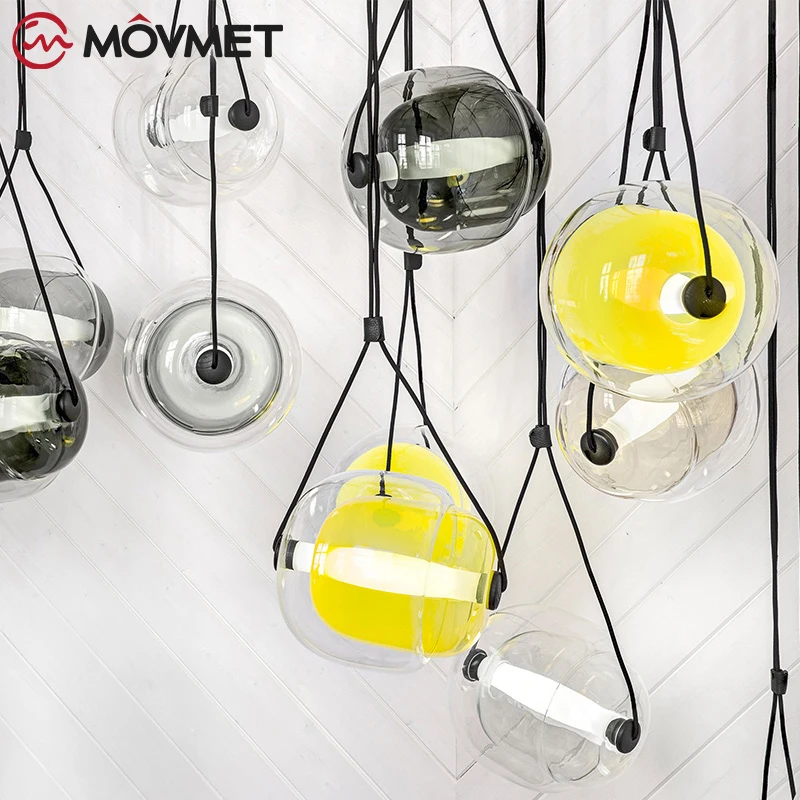 

Loft Modern Pendant Light Silver Gold Glass Ball Hanging Lamp Hanglamp Kitchen Light Fixture Dining Living Room Luminaire