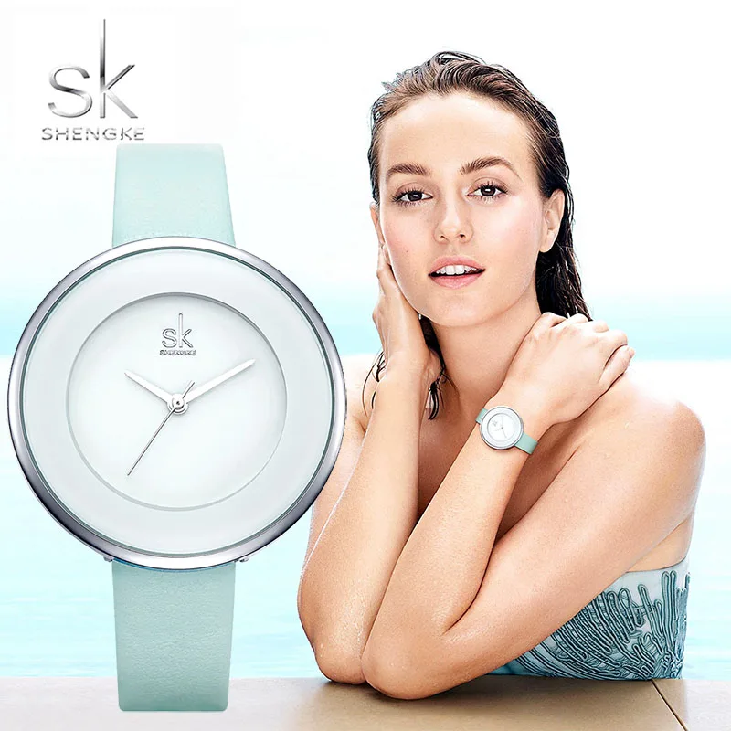 

SK Leather Strap Women Watch Top Brand Luxury Reloj Mujer Watch Women Relogio Feminino Waterproof Quartz Zegarek Damski Shengke