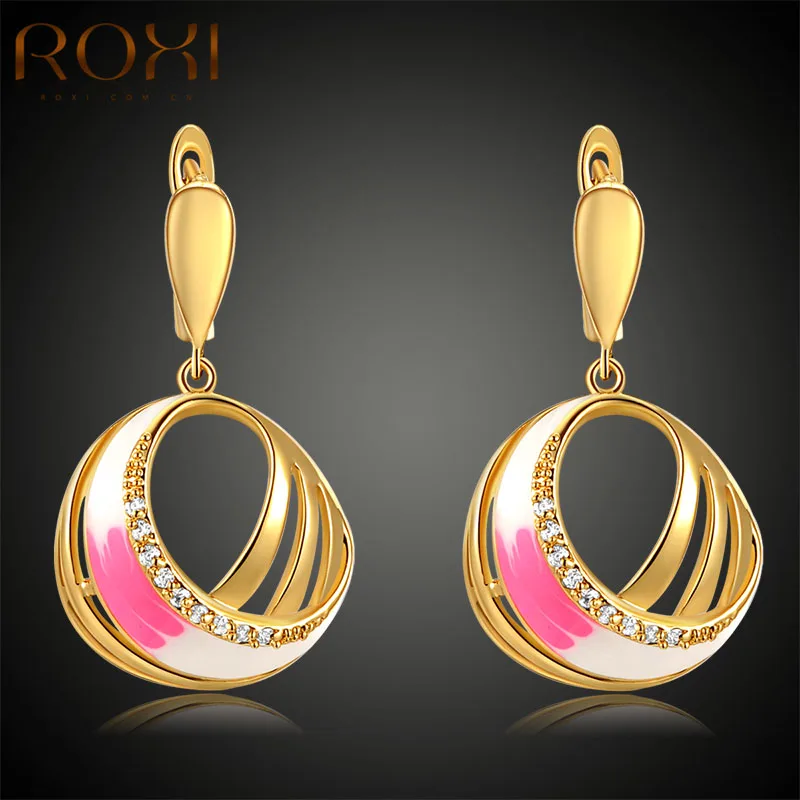 

ROXI new fashion Women's new Gold Color Earring CZ Lovely Earrings Hand Made New Collection