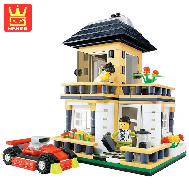 WANGE Villa House Blocks Sets Models Building Bricks Kits 405 Pcs 2017 Classic Educational font b