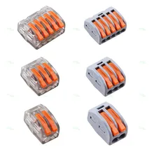 Free Shipping Wago Type Wire Connector 222 Series 10PCS Cage Spring Universal Fast Wiring Conductors Terminal Block Free Shipping Wago Type Wire Connector 222 Series 10PCS Cage Spring Universal Fast Wiring Conductors Terminal Block